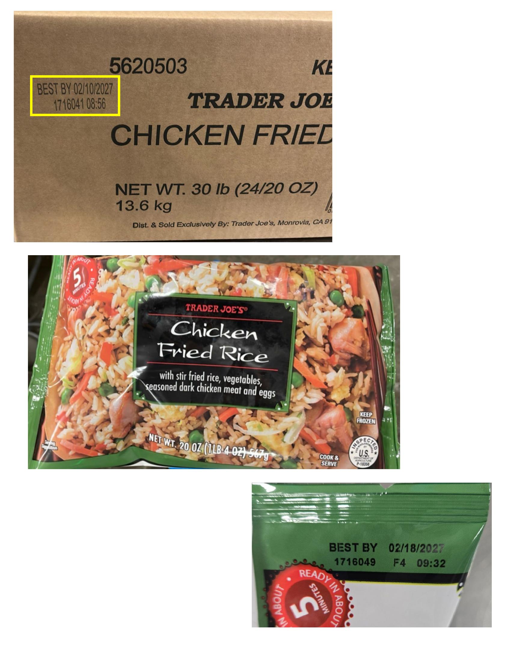 Product label for Ajinomoto Recalls Chicken and Pork Products for Glass Contamination (page 17)