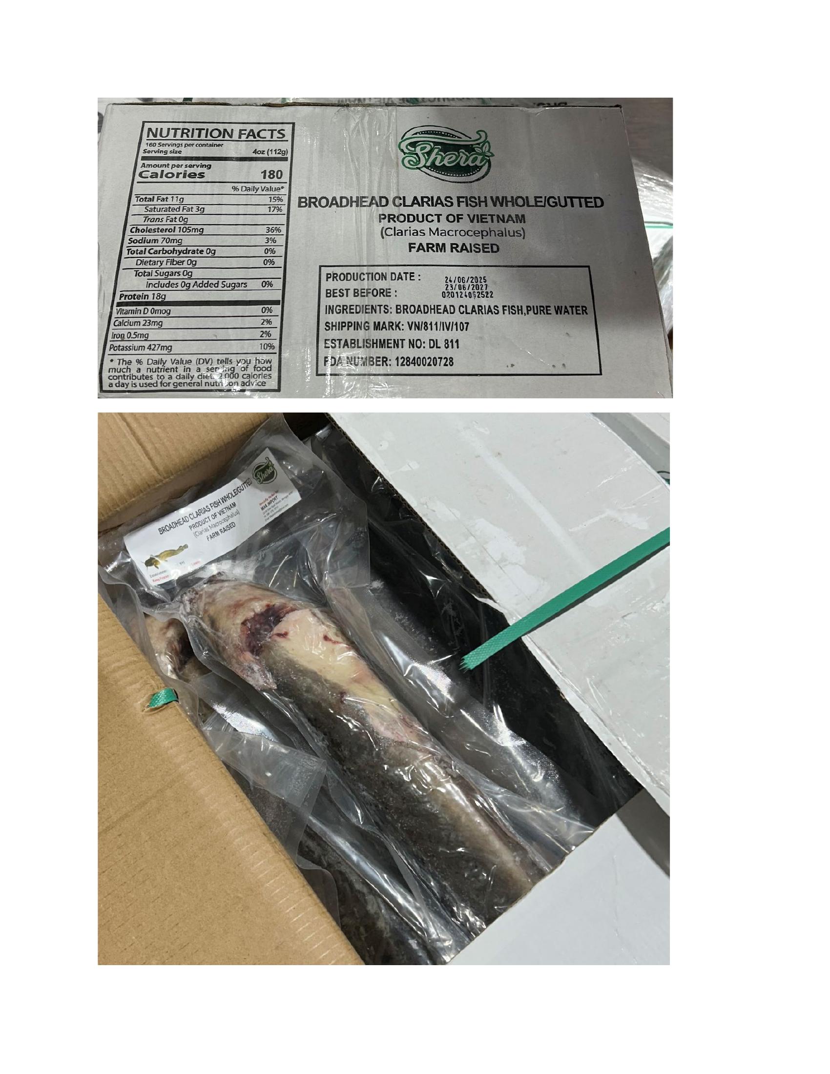 Sobico USA Recalls Frozen Fish Due to Import Inspection Issue