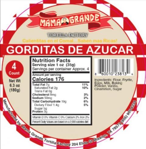Mama Grande Recalls Gorditas and Doraditas for Undeclared Allergens