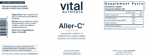 Blueroot Health Recalls Aller-C Supplements for Undeclared Allergens