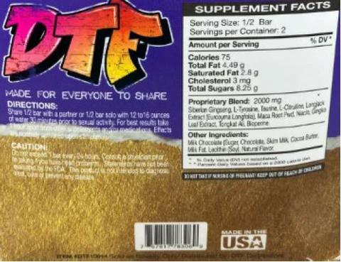 Image of product labeling, DTF Sexual Chocolate, UPC 757817783069