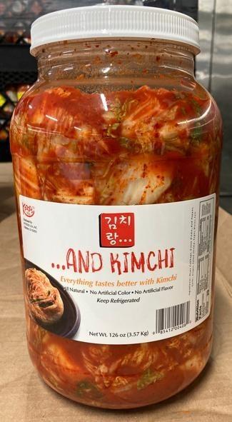 Image of jar with front label, … And Kimchi Net Wt 126 oz UPC 8541200408