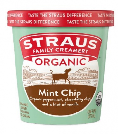 Image of Straus Family Creamery Organic Mint Chip Ice Cream Pint