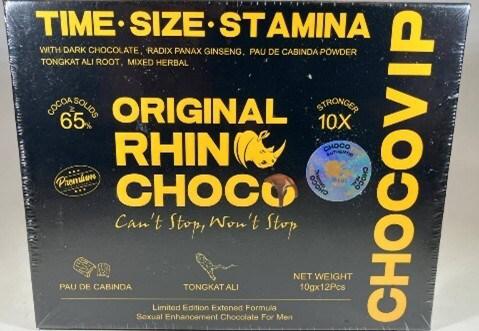 Rhino Choco VIP 10X Recalled for Undeclared Tadalafil