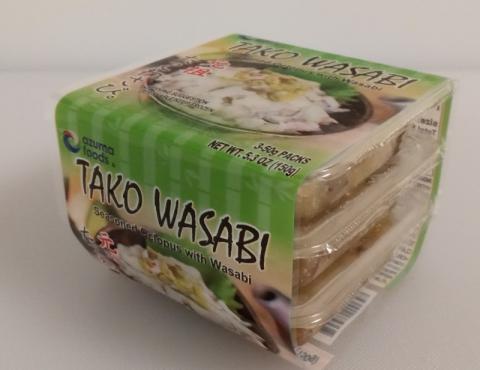 Azuma Foods Tako Wasabi Seasoned Octopus with Wasabi, 5.3 oz.