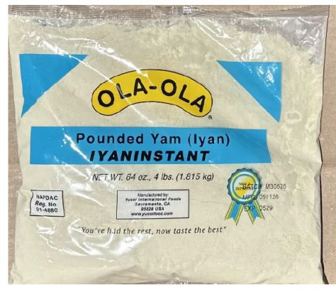 4lb Pounded Yam package (front view) – Correct label