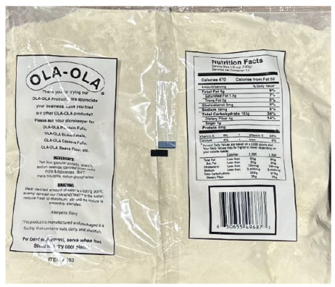 4lb Pounded Yam package (back view) – Correct label