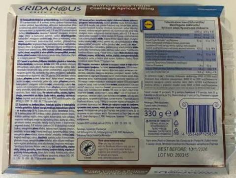 Back of box, BEST BEFORE 10/11/2026, LOT No 260315, Nutrition and Ingredients statement