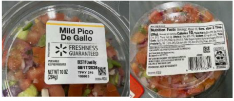Walmart (Freshness Guaranteed) — Mild Pico De Gallo 10oz (UPC 681131276344)