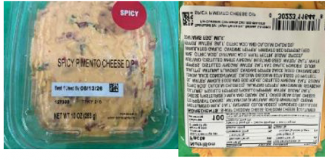 Kroger — Spicy Pimento Cheese Dip 10oz (UPC 030223116448)