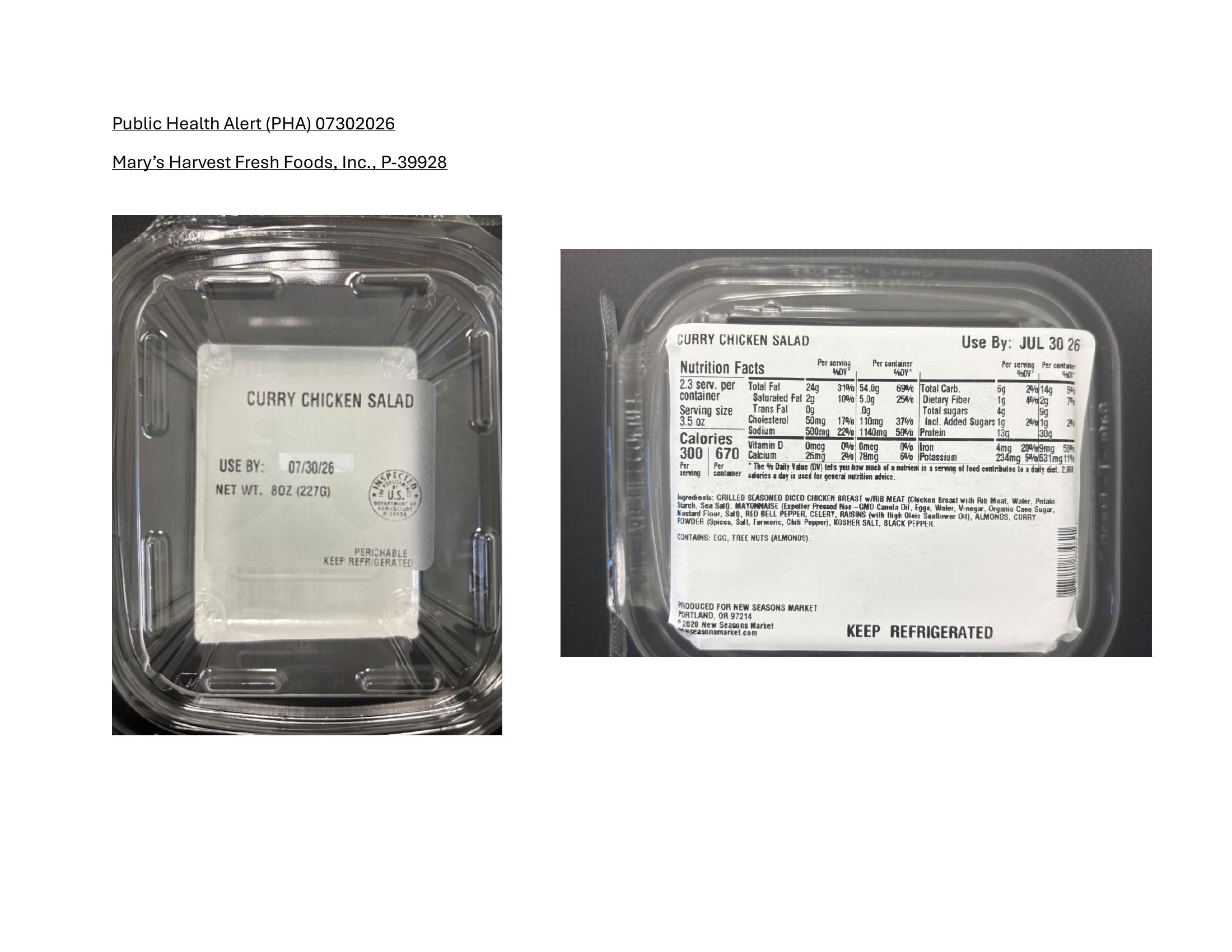 Curry Chicken Salad Alert: Potential Listeria Contamination
