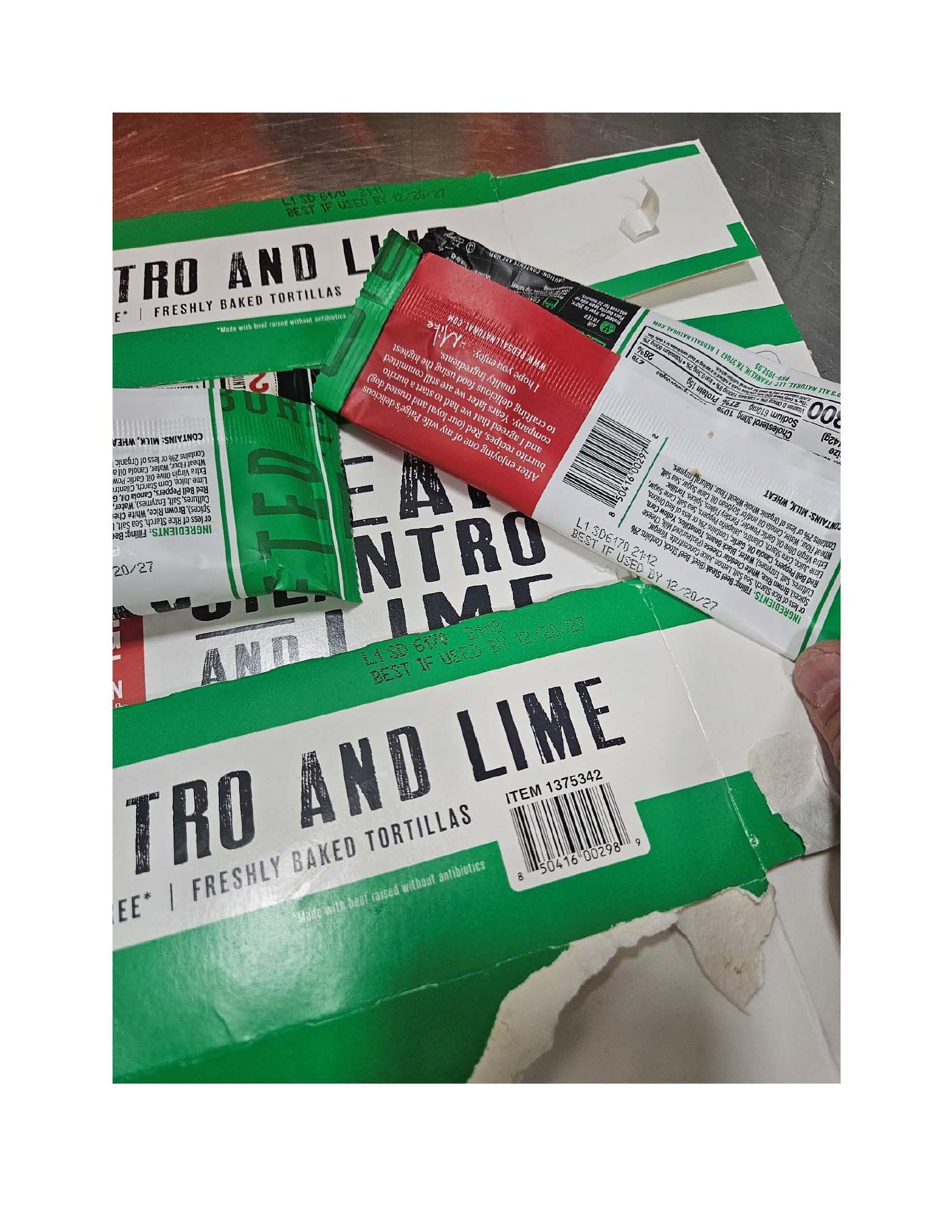 Red's Burritos Recalled for Undeclared Egg Allergen