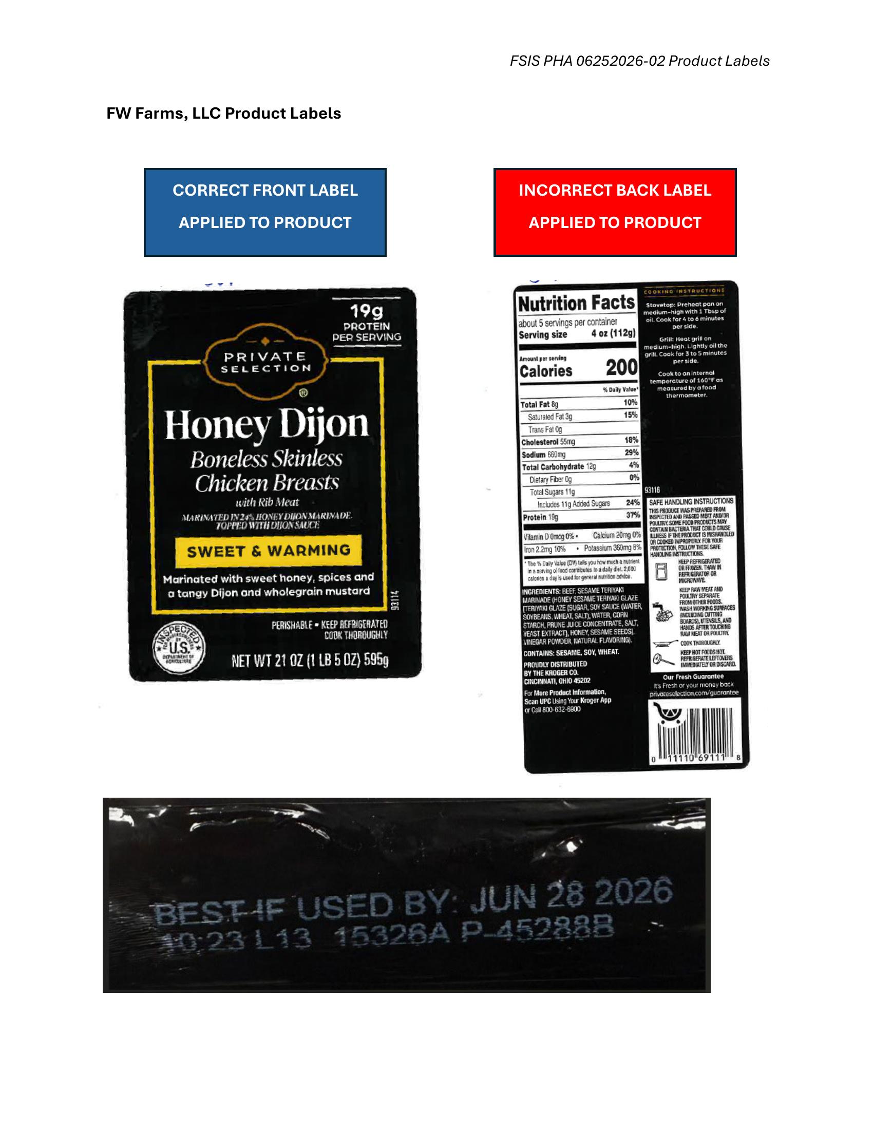 Alert: Undeclared Egg Allergen in Honey Dijon Chicken Breasts