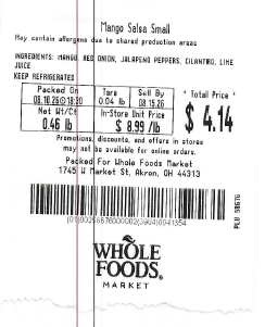 Whole Foods Market Mango Salsa Small