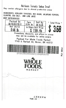 Whole Foods Market Heirloom Tomato Salsa Small