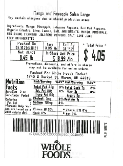 Whole Foods Market Mango and Pineapple Salsa Large