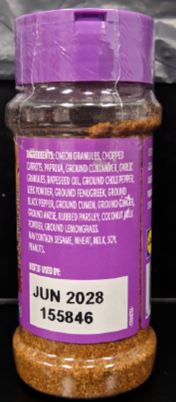 Photograph of front label panel Best If Used By information of Vitasia Chinese Style Asian Style Wok Spice Mix, 1.58 oz.