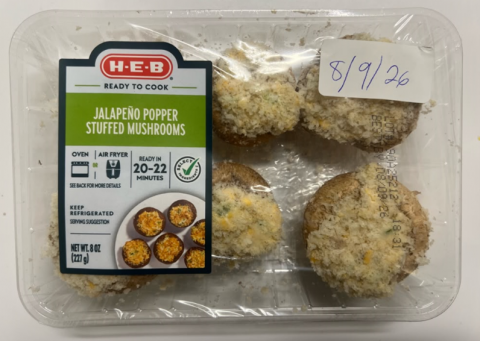 HEB Jalapeño popper stuffed mushrooms 8 oz