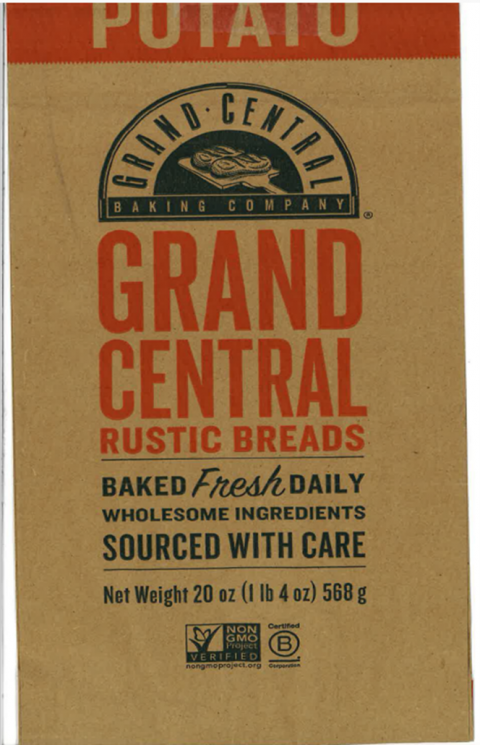 Grand Central Bakery Potato Sourdough Front Labeling