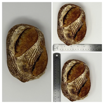 Unpackaged bread unsliced