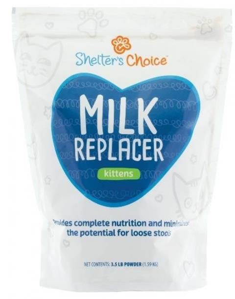 Shelter’s Choice Feline Milk Replacer, Net Wt. UPC 817160011049, Net Wt. 3.5 lbs
