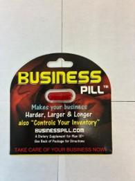 Business Pill Makes your business Harder, Larger & Longer also “Controls Your Inventory” A Dietary Supplement for Men 18+, packaged in single capsule blister card