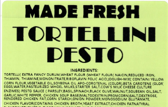 Made Fresh Salads Tortellini Pesto