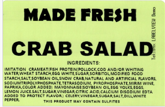 Made Fresh Salads Crab Salad