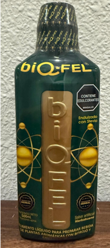 Front of bottle, biQ-FEL 500mL