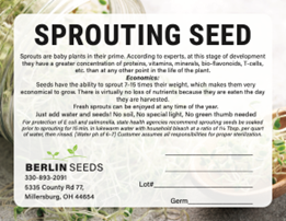 SPROUTING SEED BERLIN SEEDS