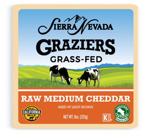 Image of Sierra Nevada Graziers Raw Medium Cheddar Cheese, 8 oz.