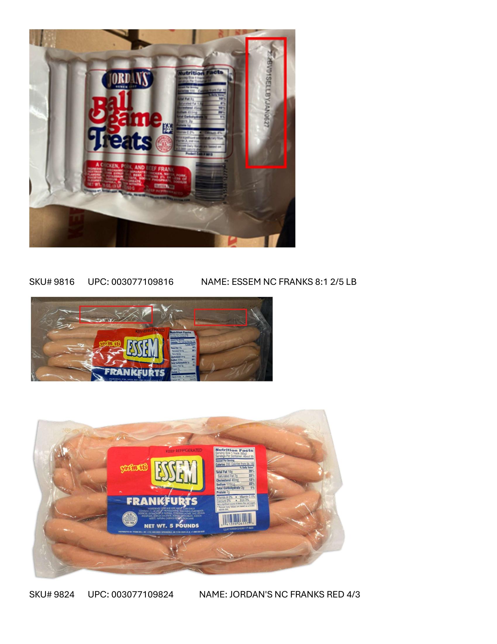 Product label for Full product list available in PDF format - Various RTE meat and poultry products bearing “EST. M/P 7839,” “EST. P 20935A” and “EST. M 9520” inside the USDA mark of inspection. (page 26)