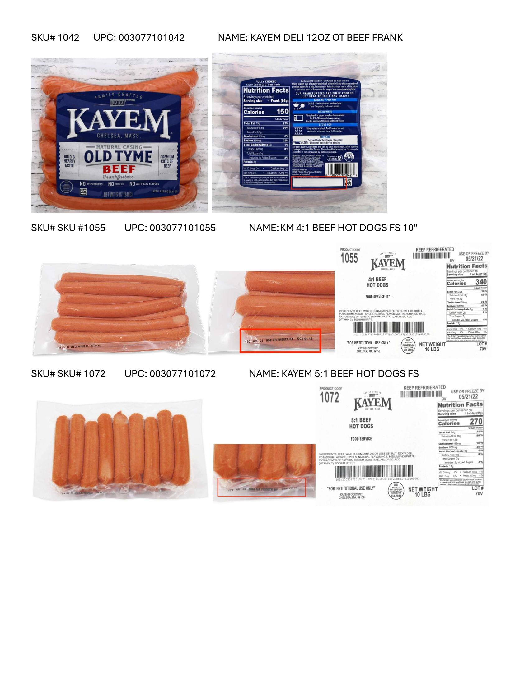 Product label for Full product list available in PDF format - Various RTE meat and poultry products bearing “EST. M/P 7839,” “EST. P 20935A” and “EST. M 9520” inside the USDA mark of inspection. (page 3)