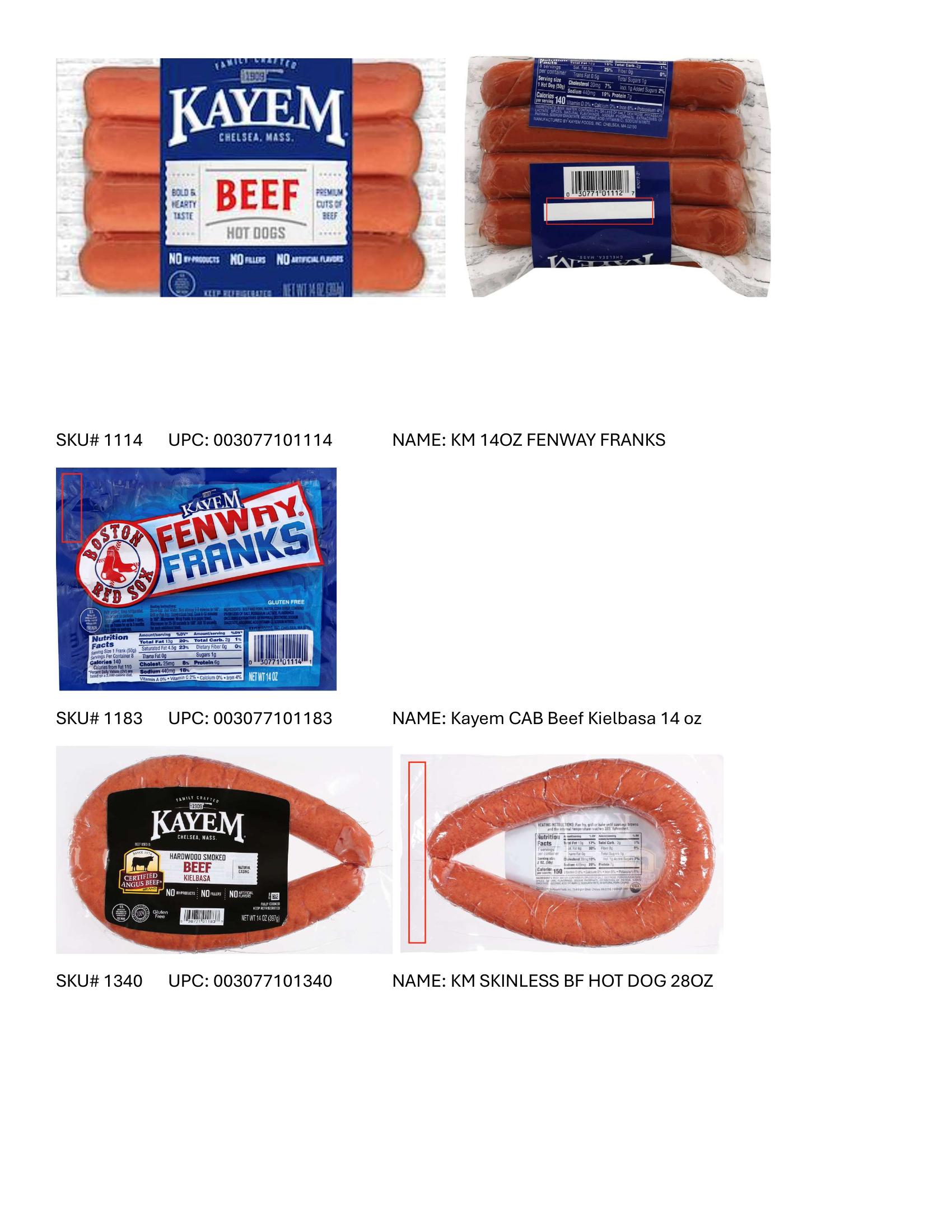 Product label for Full product list available in PDF format - Various RTE meat and poultry products bearing “EST. M/P 7839,” “EST. P 20935A” and “EST. M 9520” inside the USDA mark of inspection. (page 5)